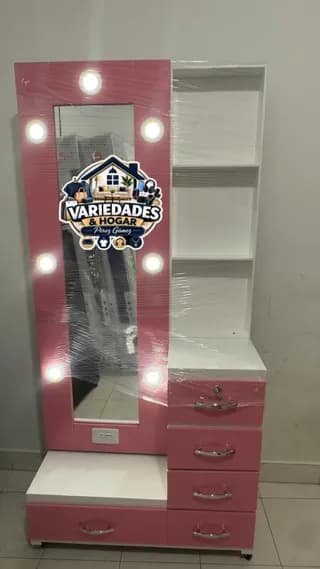 peinadora muñequera luz led vidrio completo varios 2