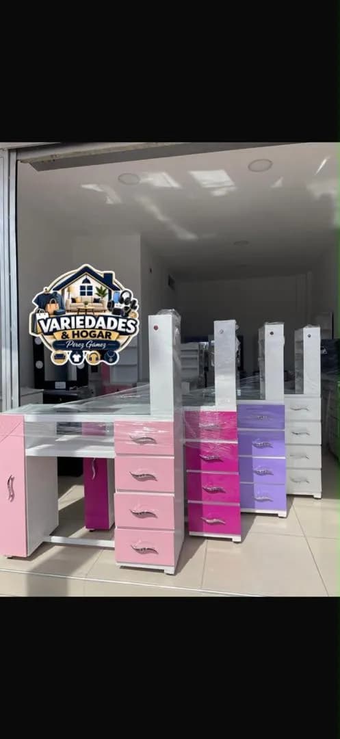 mesa de uñas doble esmaltero
