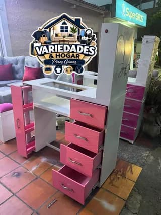 mesa de uñas doble esmaltero 4