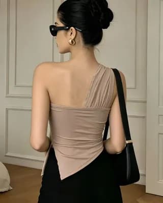 Blusa Elegante Mujer Beige T-L 2