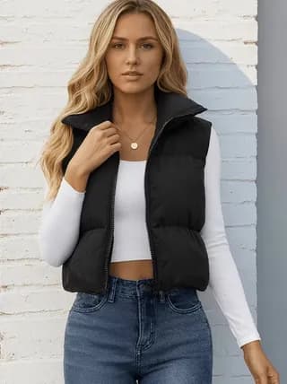 Chaleco Acolchado Negro T-L 1