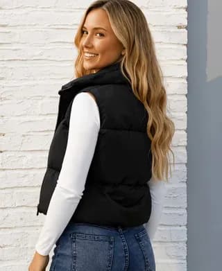 Chaleco Acolchado Negro T-L 2