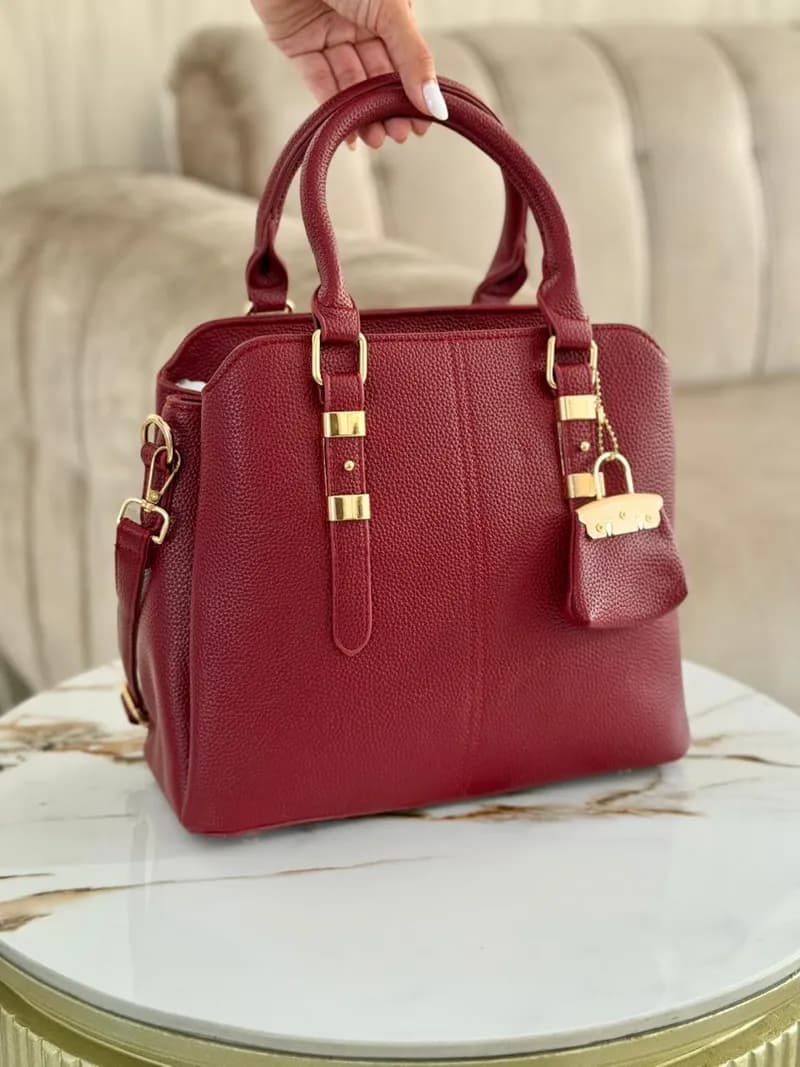 cartera luxury vinotinto