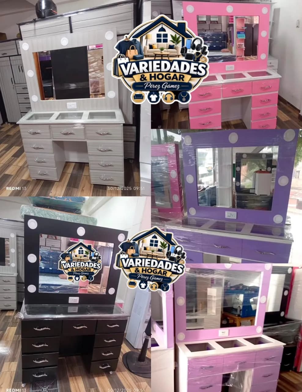 peinadora hollywod 1.10 mts varios